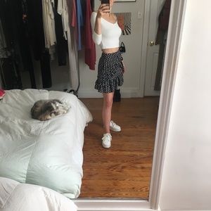 Ruffled mini skirt